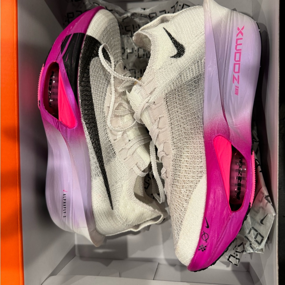 Nike White and Pink Athletic Shoes